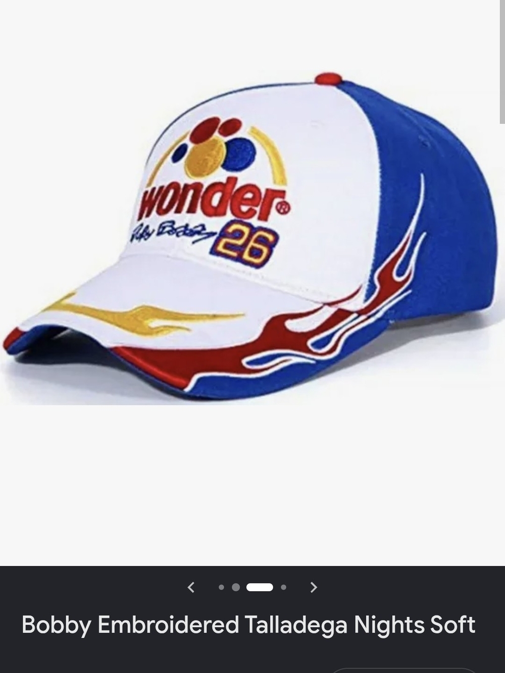 26 Blue & White Racing Baseball Cap